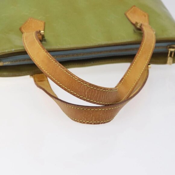 LOUIS VUITTON Monogram Vernis Houston Hand Bag Baby Blue M91005 LV Auth 115892 - Picture 8 of 16